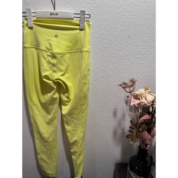 Lululemon Align High-Rise Pant 25 Bright Lemon yellow size 4 - Picture 3 of 4